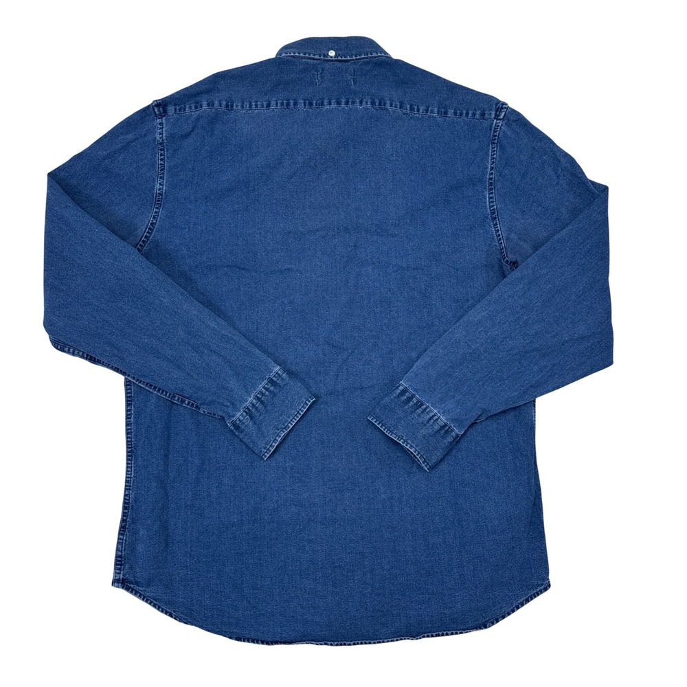 Taylor Stitch Denim Button Down Shirt Mens Size 44 / XL Indigo Blue Casual - Picture 2 of 10